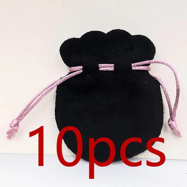 

Velvet Flannel Bag Pouch For Pandora Bead Charm Ring Bracelet Women Jewelry Birthday Gift White Bags Fashion Outer Packaging
