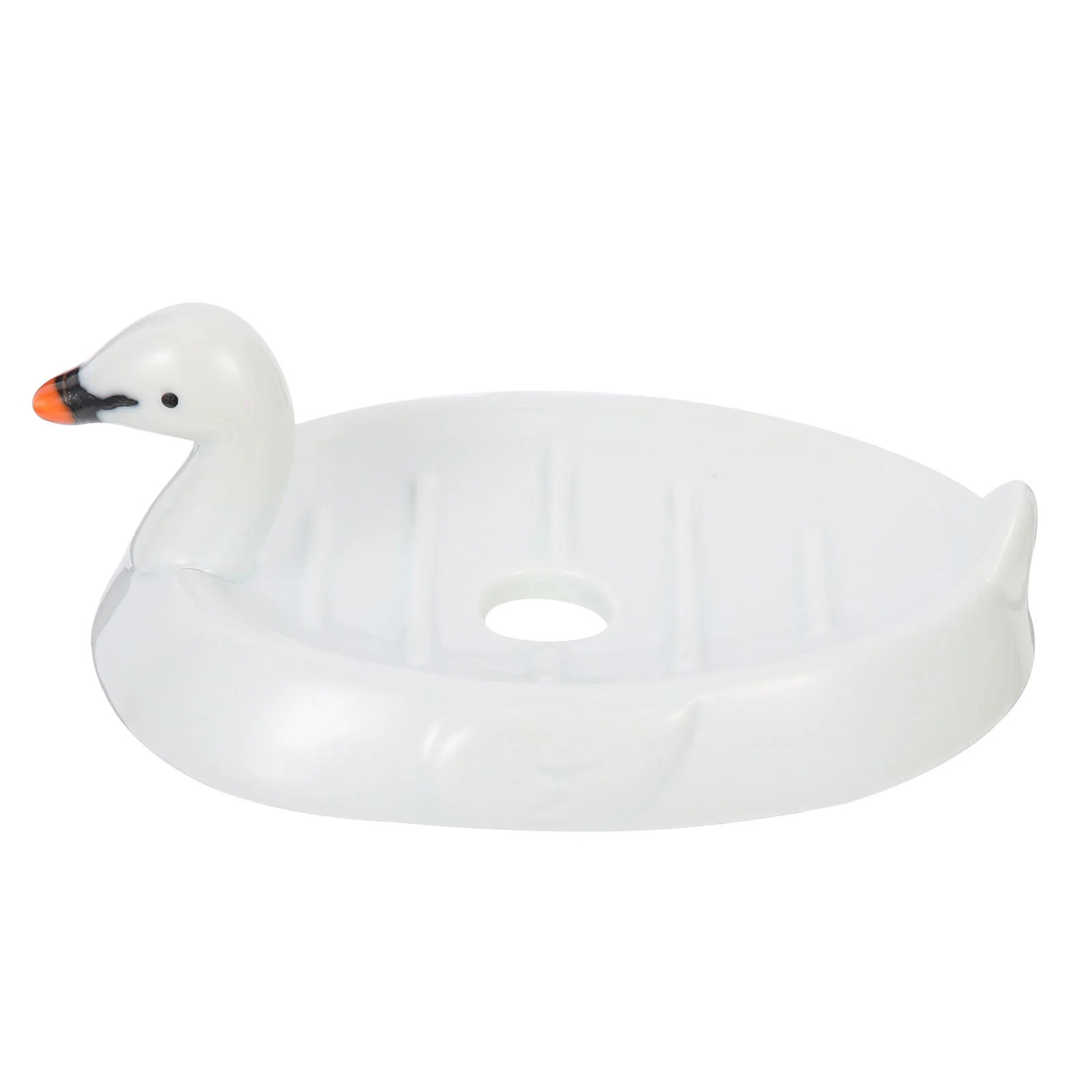 

Soap Holder Dish Ceramic Swan Tray Kitchen Case Bathroom Shower Jewelry Drainer Draining Statue Rack Dishes Shaped Sponge Animal