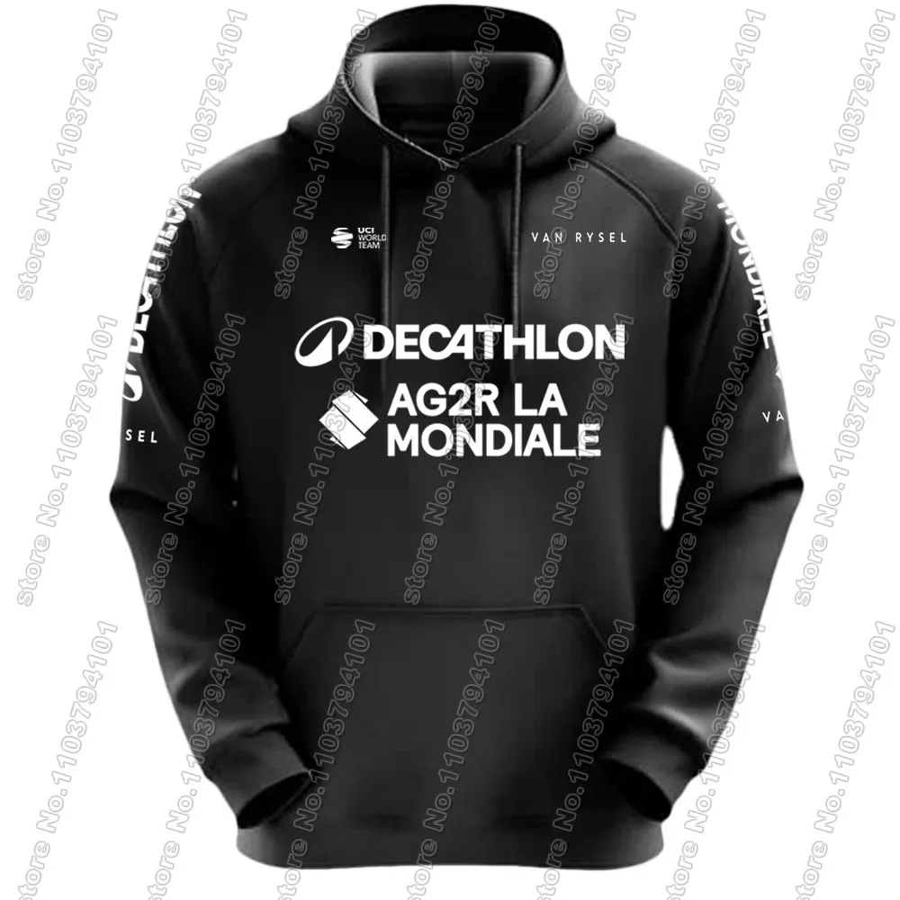 Мужская толстовка с капюшоном Ag2r черная Повседневная Толстовка Унисекс верхняя