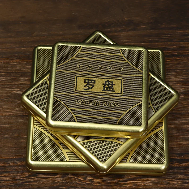 Металлический компас фэн-шуй Luopan благословенный талисман на удачу квадратный