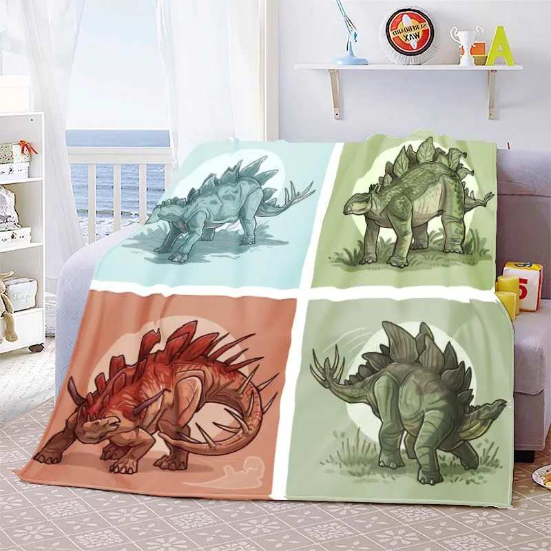 

Dinosaur Stegosaurus Animal Cool Blanket Lightweight Comfortable Soft Breathable Ultra Warm Blanket Bedding Travel Bedding