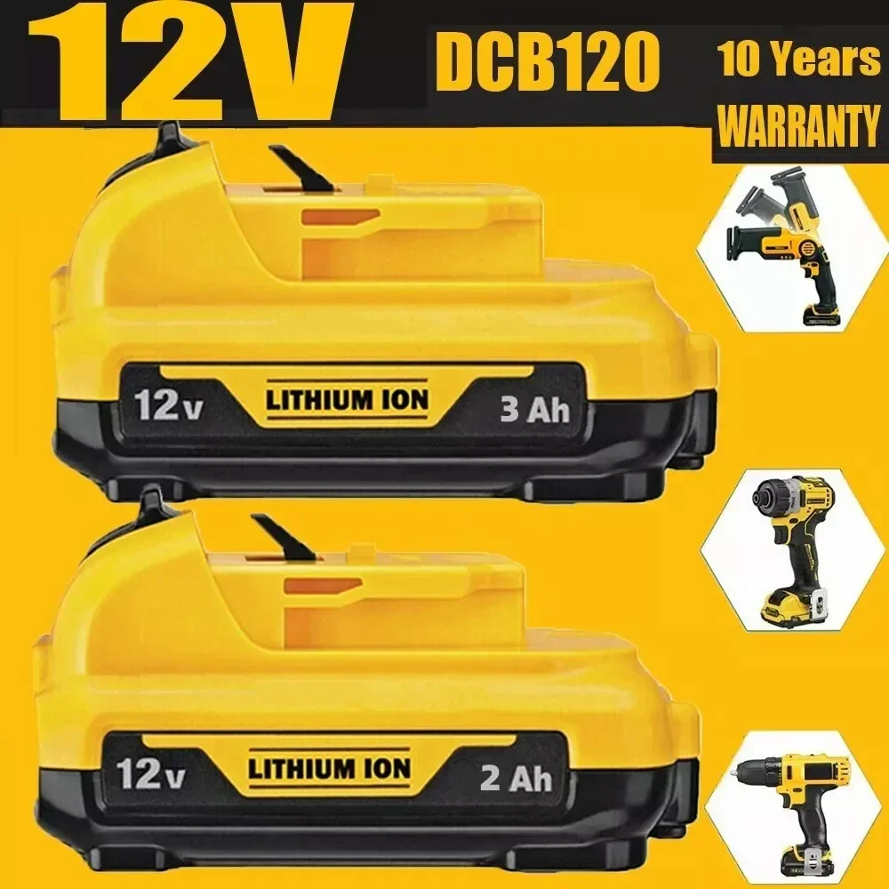 Беспроводной/перезаряжаемый литий-ионный аккумулятор для Dewalt DCB120 12 В 3 0 Ач