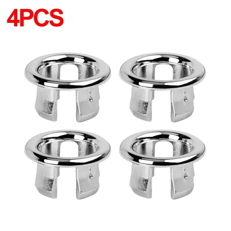 

4/1 шт., переливное кольцо для раковины, сменная сливная крышка, ванная комната, кухонная раковина, отделка раковины, крышка для перелива, вставка с отверстием, круглые колпачки