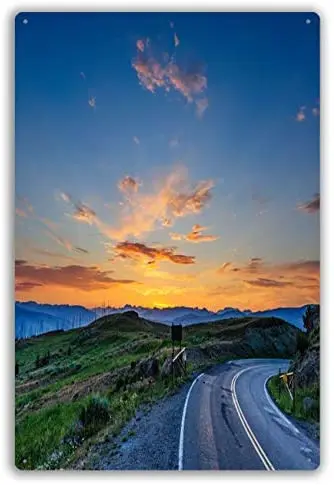 

Funny Retro Cafe Store Metal Tin Signs Wall Decor Eary Morning Sunrise Over Yellowstone