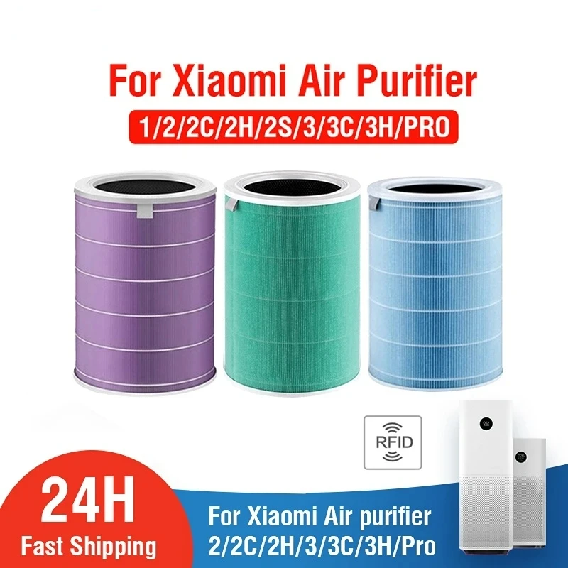 

Сменный фильтр для очистителя воздуха Xiaomi 1/2/2S/2C/3/3C/3H Pro, фильтры для воздуха Mi с фильтром из активированного угля