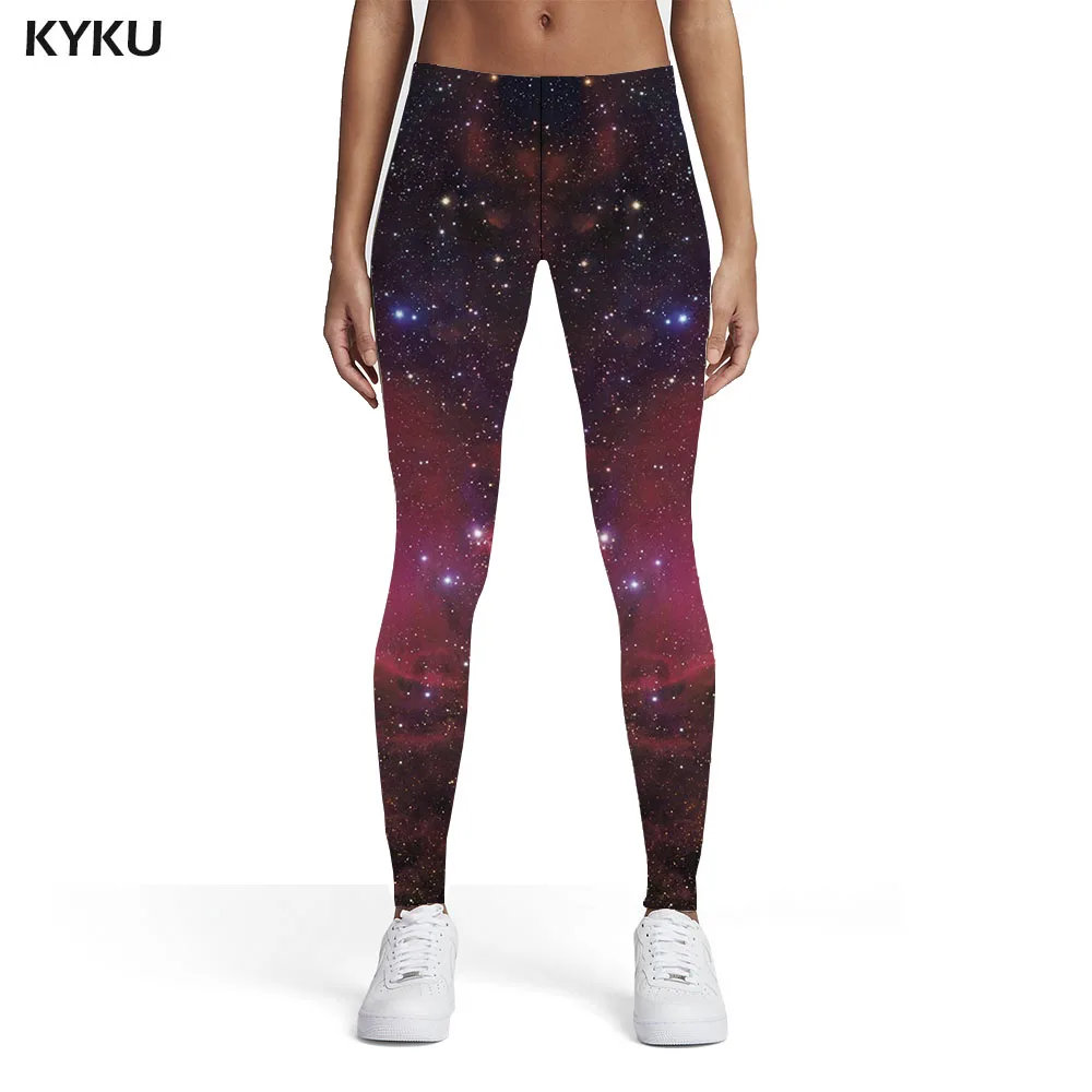 

KYKU Galaxy Leggings Women Space Printed pants Universe 3d Print Nebula Leggins Womens Leggings Pants Fitness Bodybuilding