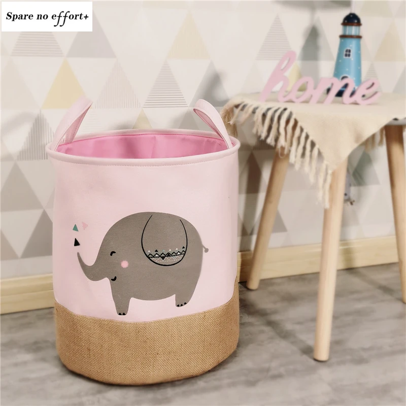 

Home Clothes Storage Linen Clothes Toy Laundry Waterproof Basket Organizer Basket Storage Large Cotton Kids Sundries Basket