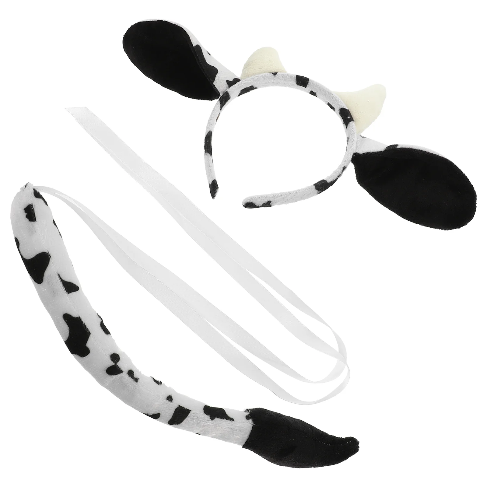

Cow Ears Headband Tail Leopard Stuffed Animals Costume Cosplay Prop Fabric Stage Performance Props Hairband