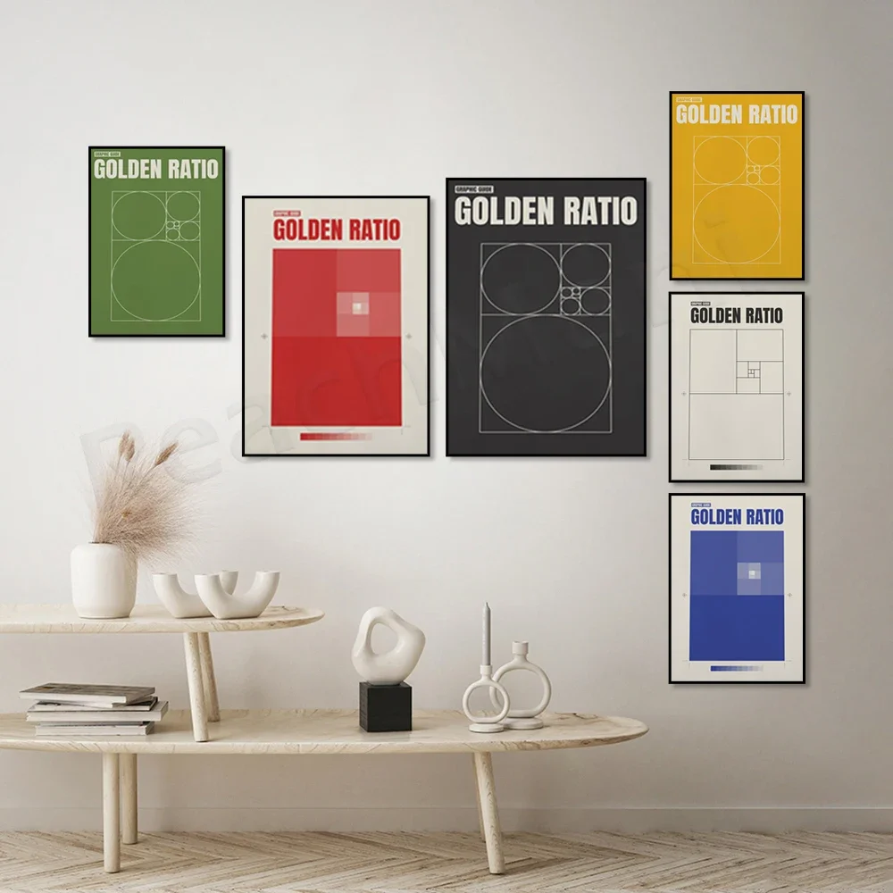 Печать золотого соотношения графический плакат типографическая печать | Плакат