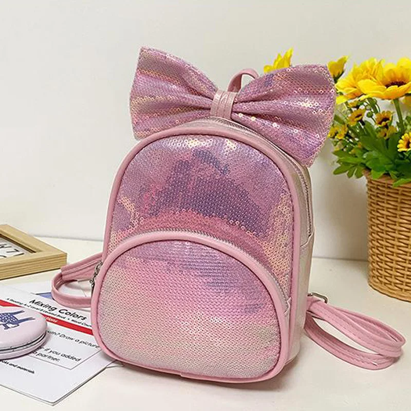 Mini Bags Kids Leather Backpacks Baby Schoolbag Student Kindergarten Backpack Cute Children School Bags for Girl Schoolbag Bow