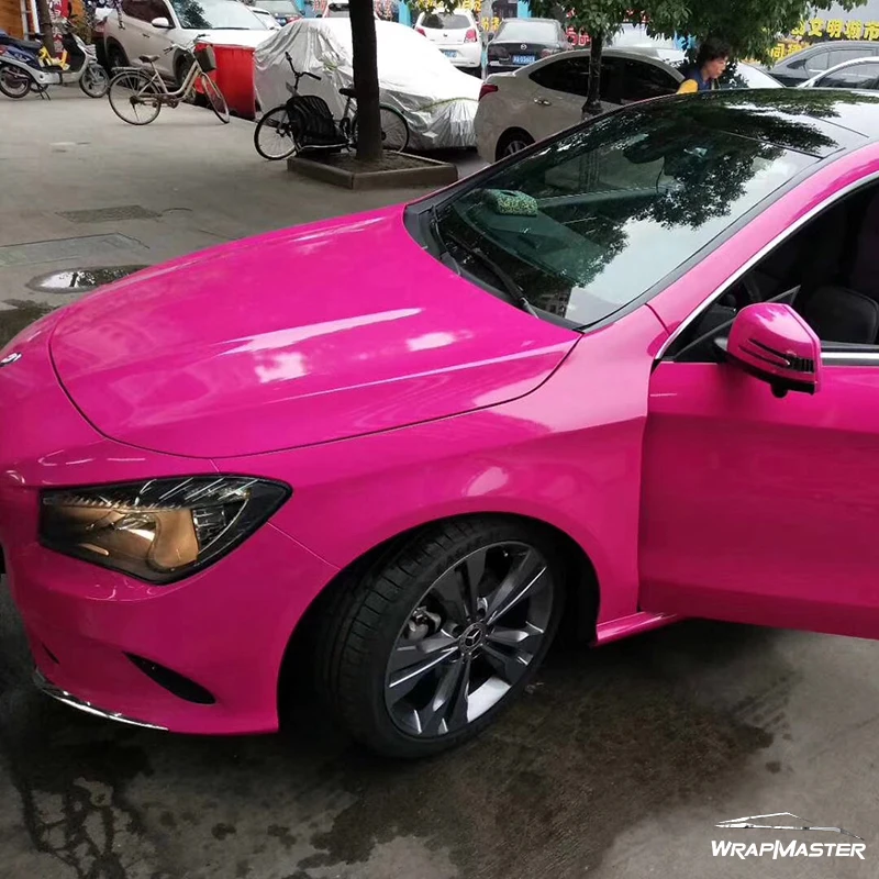 Wrapmaster супер глянцевая кристаллическая розовая красная автомобильная пленка