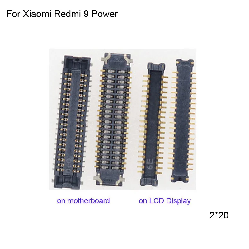 Разъем FPC для Xiaomi Redmi 9 Power 2 шт. ЖК-дисплей на ЖК-дисплее dsiplay материнской плате Redmi9