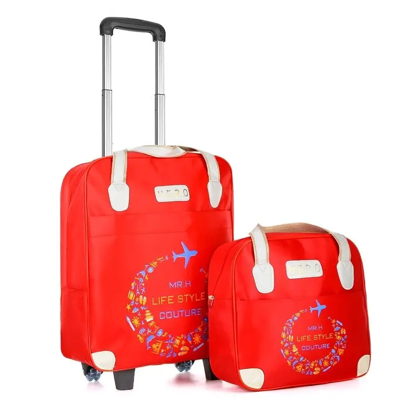 

Luggage Travel Bag On Wheels Trolley suitcase with handbag go Shopping for Girls vs Women Boarding Trolley Luggage Sets