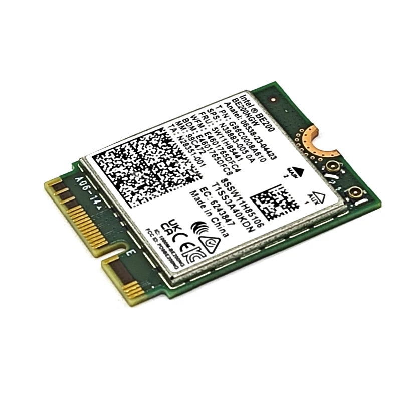 Wi-Fi-карта BE200 WIFI7 Wi-Fi 7 для Intel Bluetooth 5 4 M.2 BE200NGW 2 4/5/6 ГГц 8 Гбит/с ПК и ноутбуков на базе