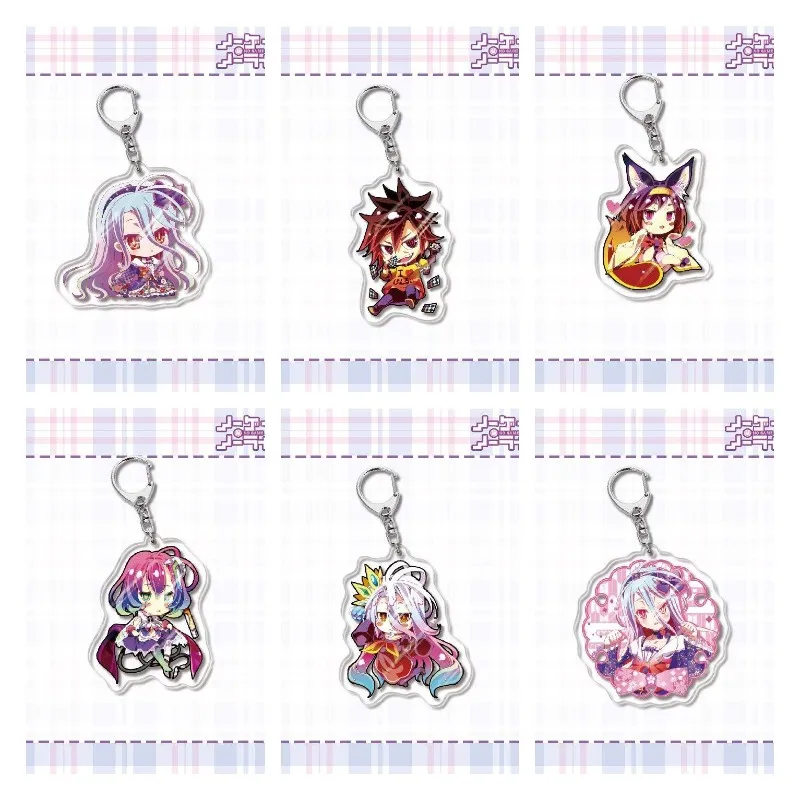 Аниме NO GAME LIFE милые фигурки Сора Широ Хацуз Изуна акриловые брелки для косплея