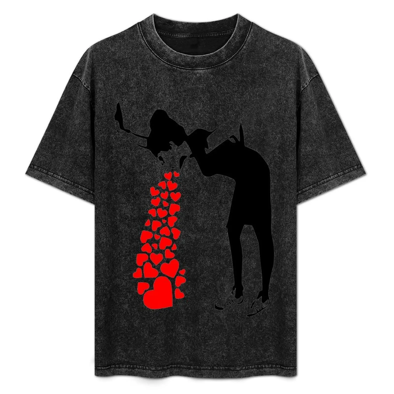 Футболка с трафаретом Love Sick Banksy быстросохнущие забавные костюмы одежда на день