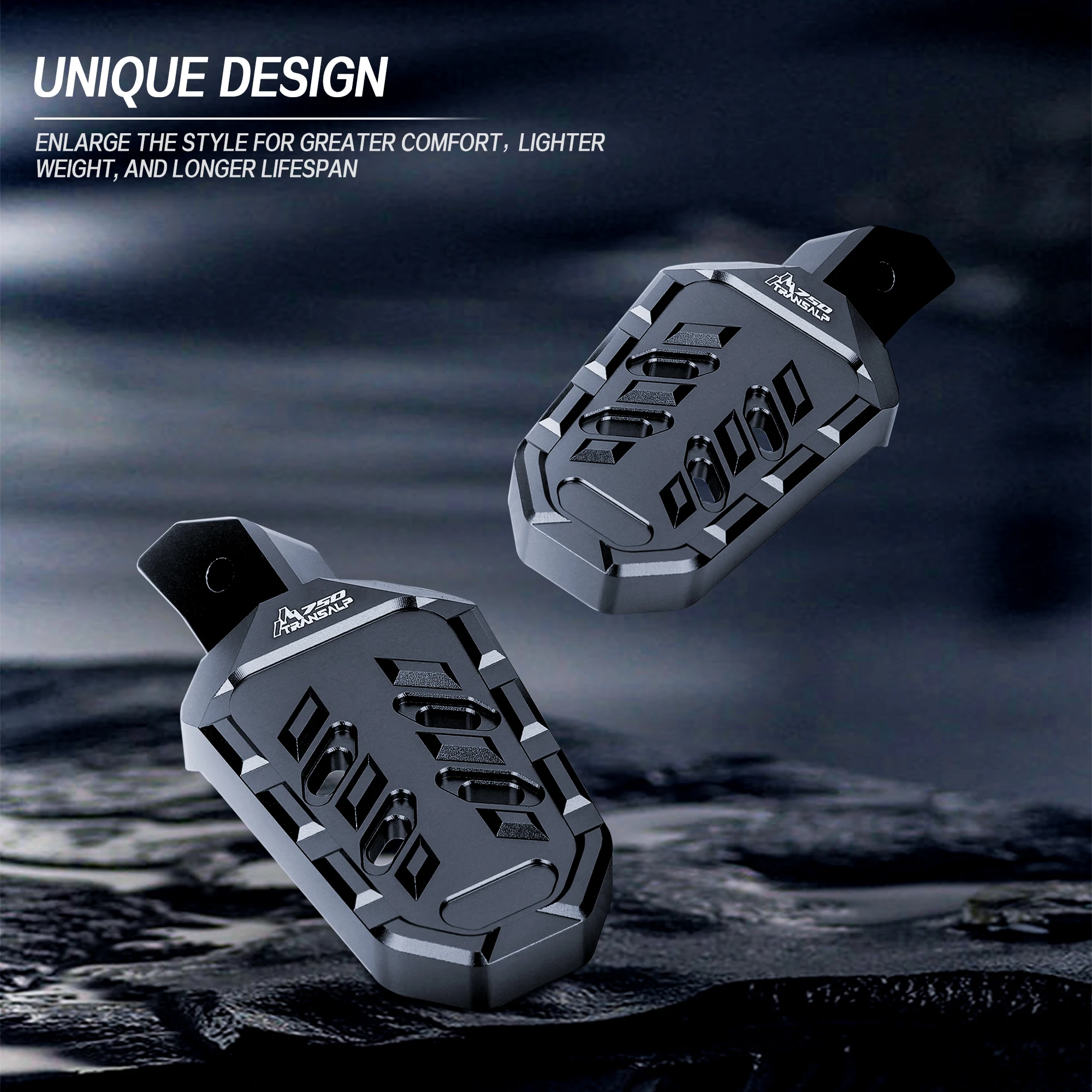 Для Honda XL 750 XL750 TRANSALP xl мотоцикла XL750V черные серебристые подножки алюминиевая