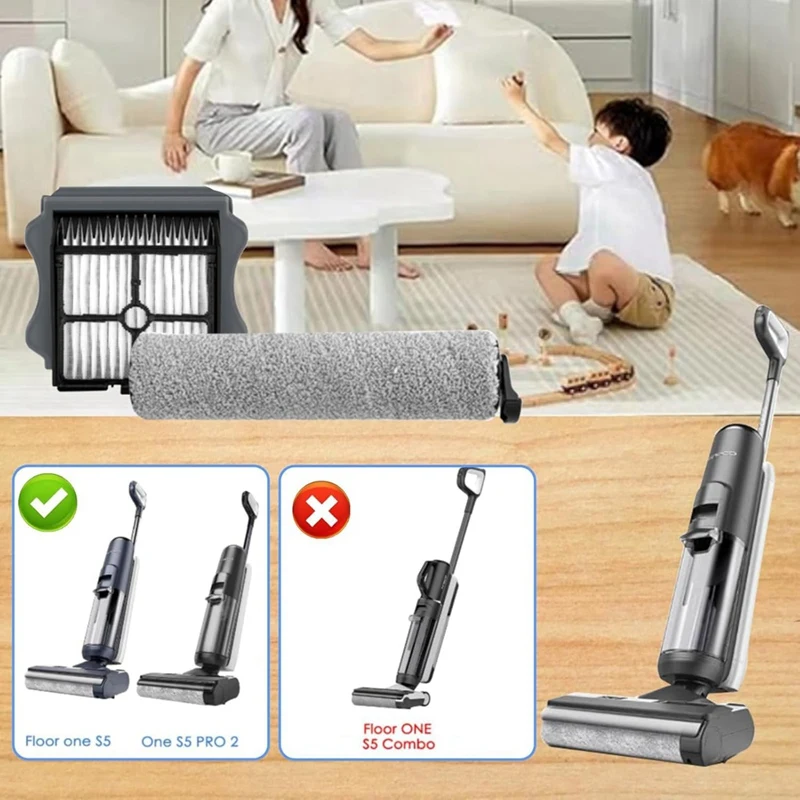 Щеточные ролики и фильтры HEPA для Tineco Floor ONE S5 Pro2 комплект запасных частей