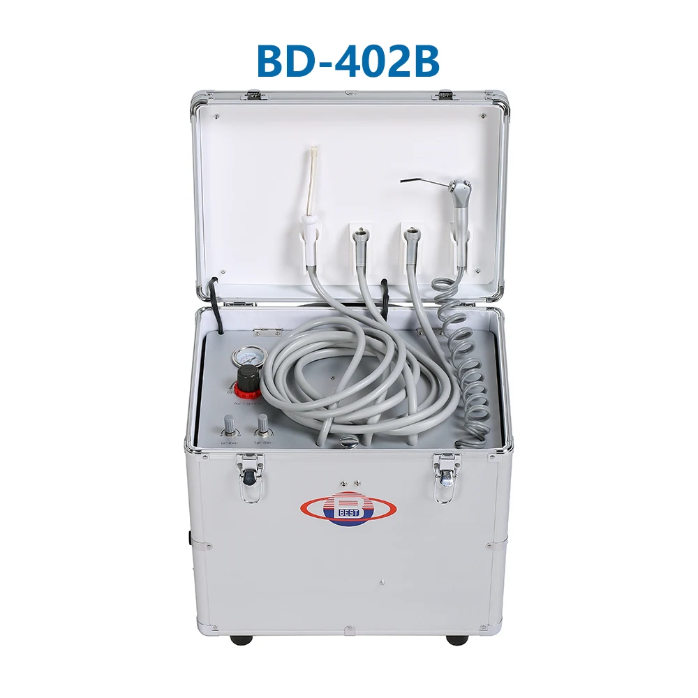 

Самый продаваемый портативный стоматологический блок с трехсторонним шприцем безмасляного воздушного компрессора