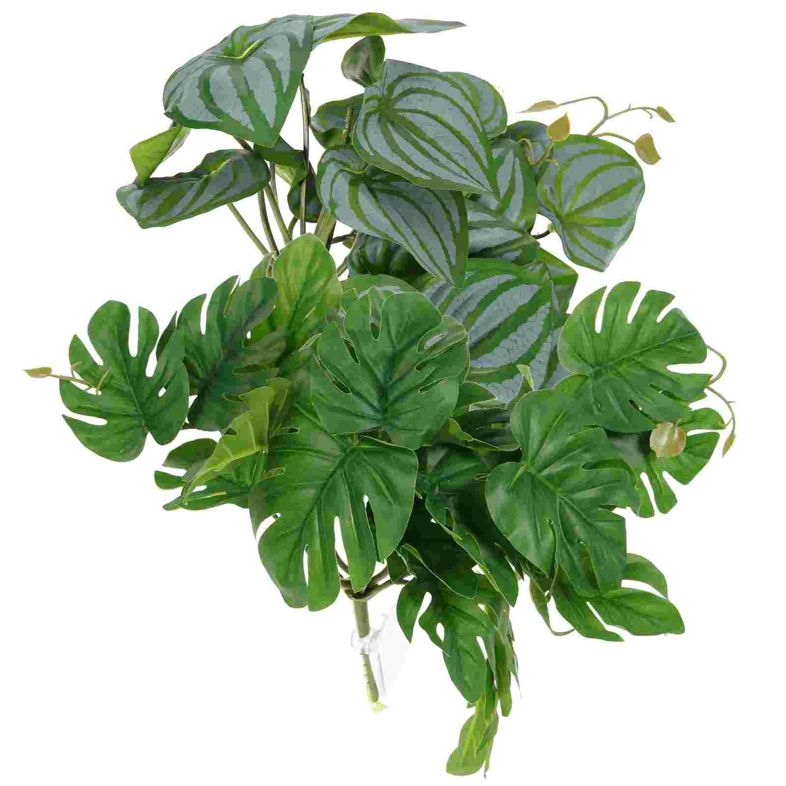 

2 Pcs Reptiles Hideout Terrarium Plants Lifelike Leaves House Decorations Home Tank Décor Decorative Artificial