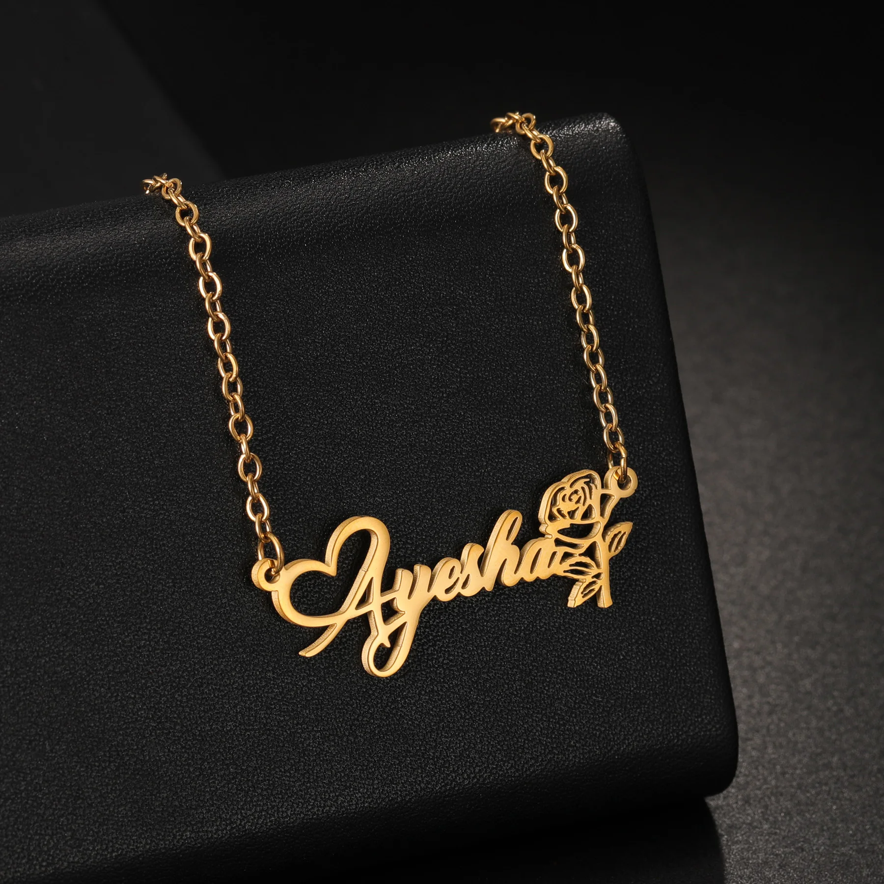 Ожерелье с цветком розы по индивидуальному заказу для женщин