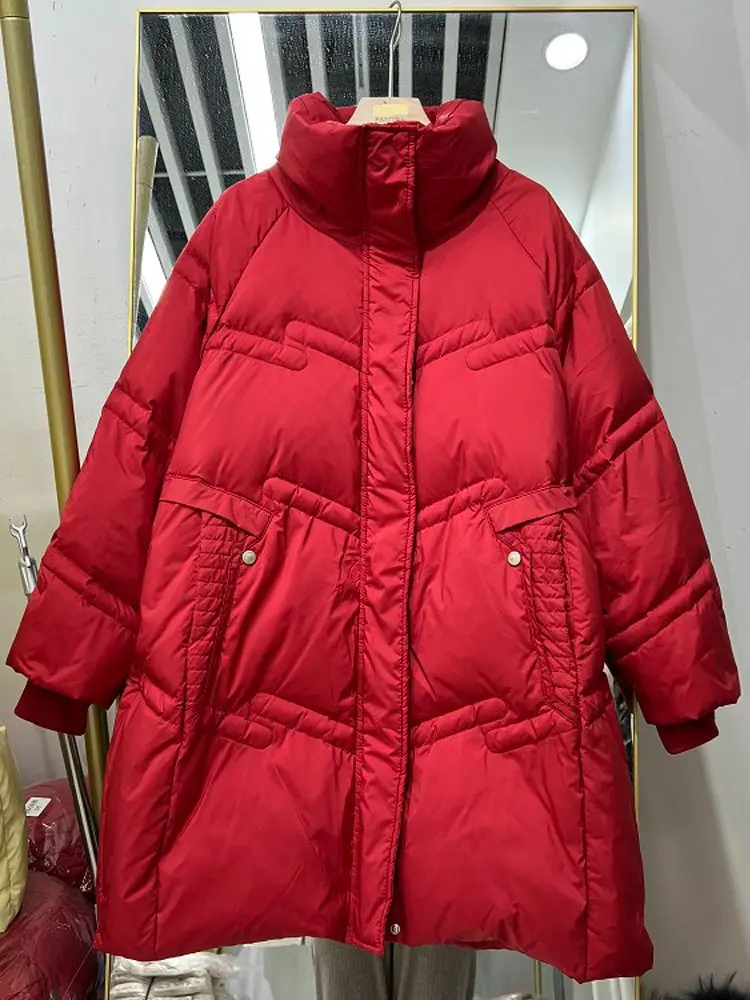 Women Long Down Jacket New Casual Style White Duck Down Jackets Autumn Winter Coats And Parkas Female Outwear