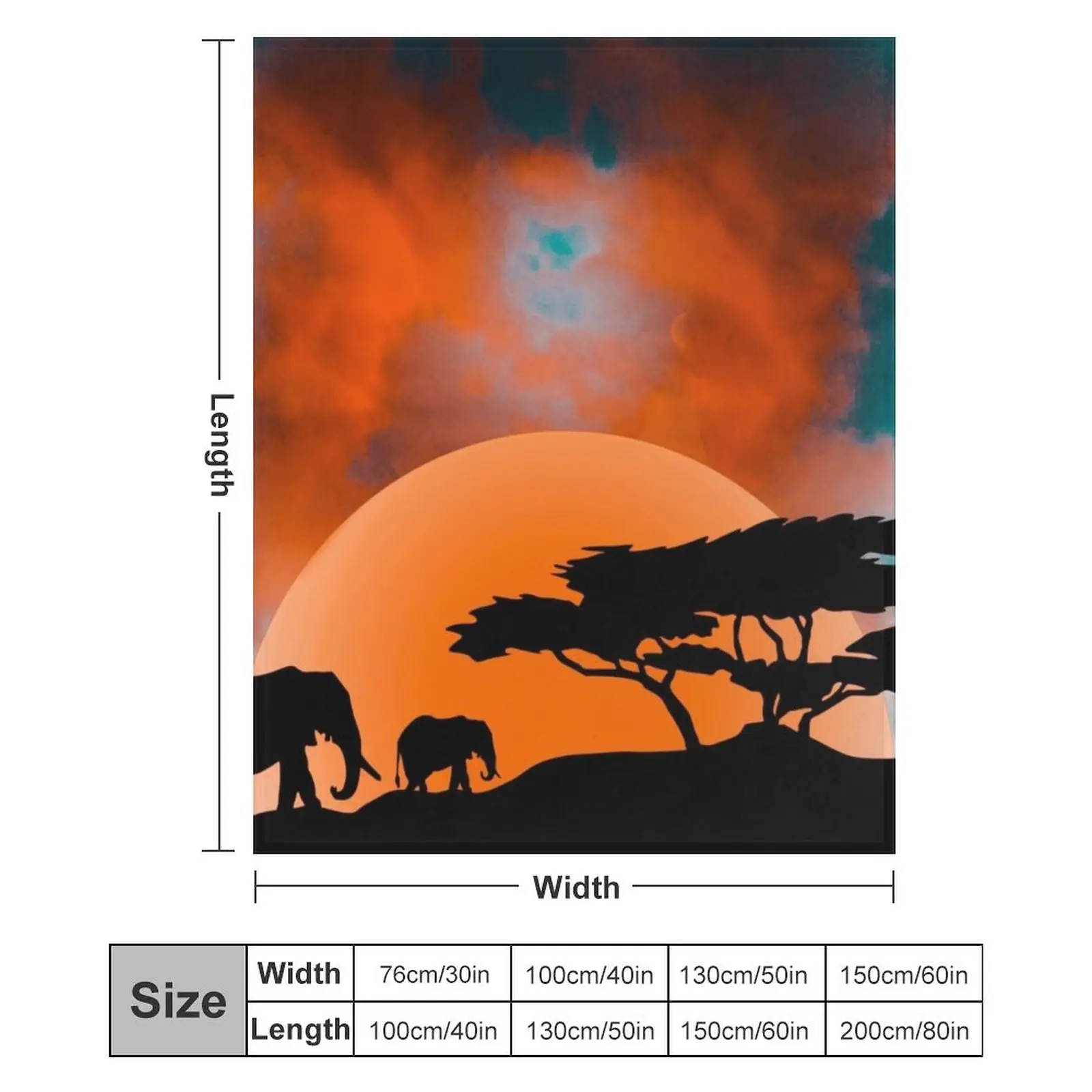 Одеяло со слонами в саванне забавный подарок самые мягкие одеяла