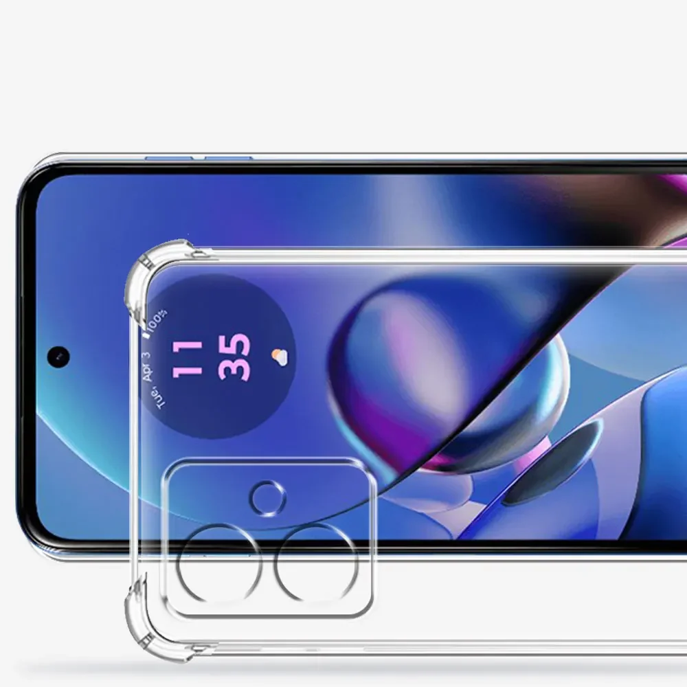 Чехол для Motorola Moto G54 противоударный прозрачный мягкий силиконовый чехол из ТПУ