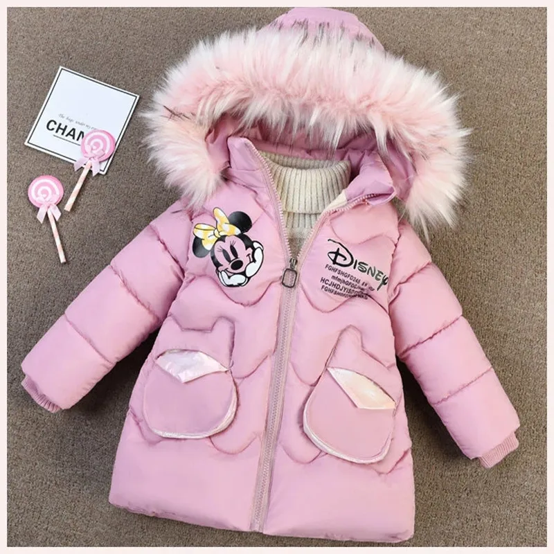 

Новинка, теплый пуховик для девочек, хлопковая куртка, детское утепленное пальто с принтом, детская одежда, зимнее пальто с капюшоном для ма...