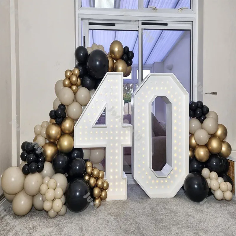 

Natural Sand Balloon Garland Beige Birthday Party Decoration Chrome Gold Balloon Arch Matte Black Baby Shower Wedding Supplies