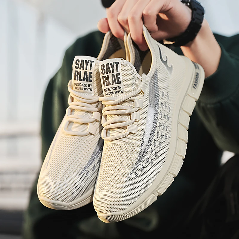 Casual Men Sneakers Summer Running Shoes Breathable Mesh Sports Shoes for Man Comfortable Zapatillas Hombre Walking Footwear