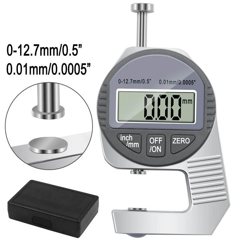 

0-12.7mm Mini Electronic Digital Thickness Guage Meter Dial Indicator Tester High Precision Thickness Measure Tool Caliper Gauge