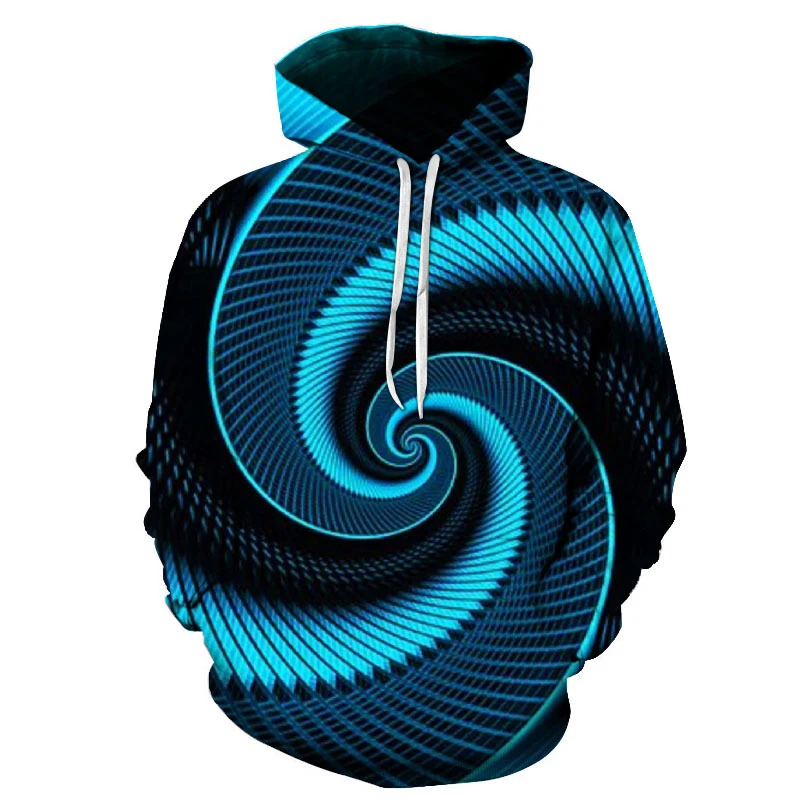 

Spring Fashion Vertigo Rotation 3D Printed Hoodies Sweatshirts Men Women Pullover Tops