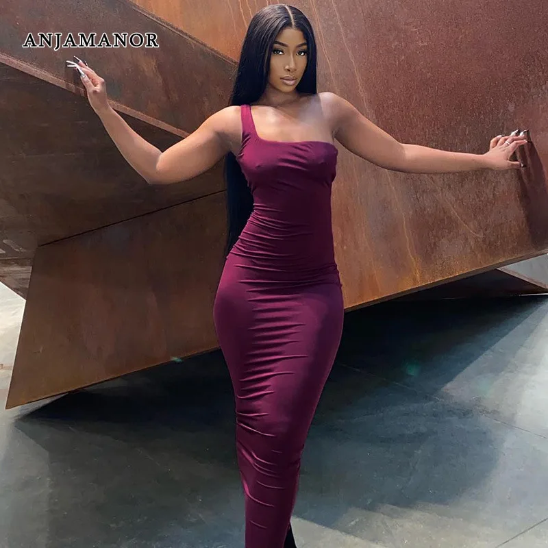 

Женское вечернее платье на одно плечо, с открытой спиной