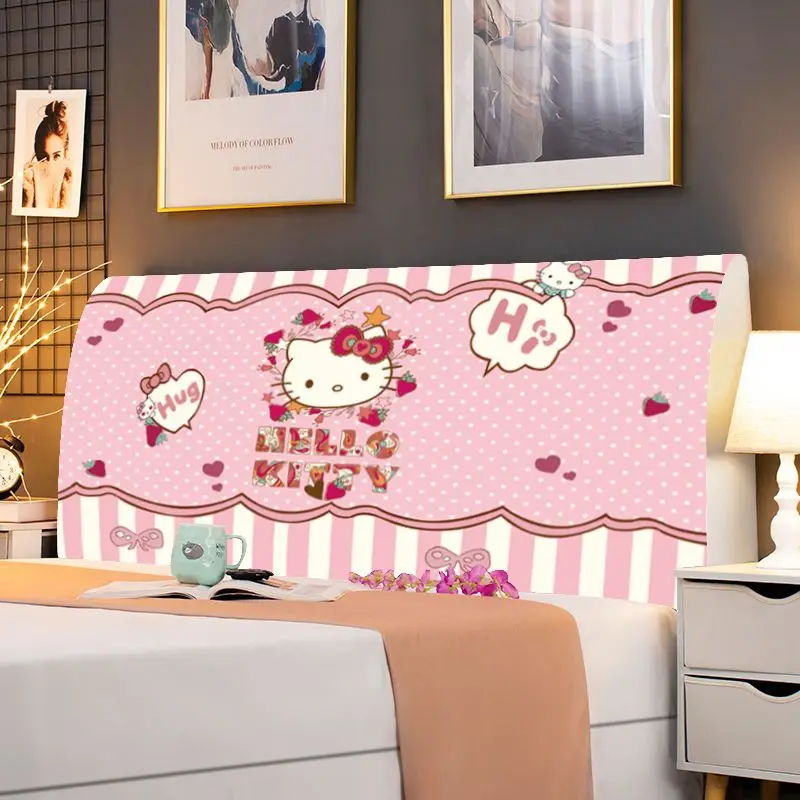 

Sanrio HelloKitty Kawaii Почтовый чехол для кровати набор деревянное изголовье пылезащитный чехол Универсальный прикроватный защитный чехол