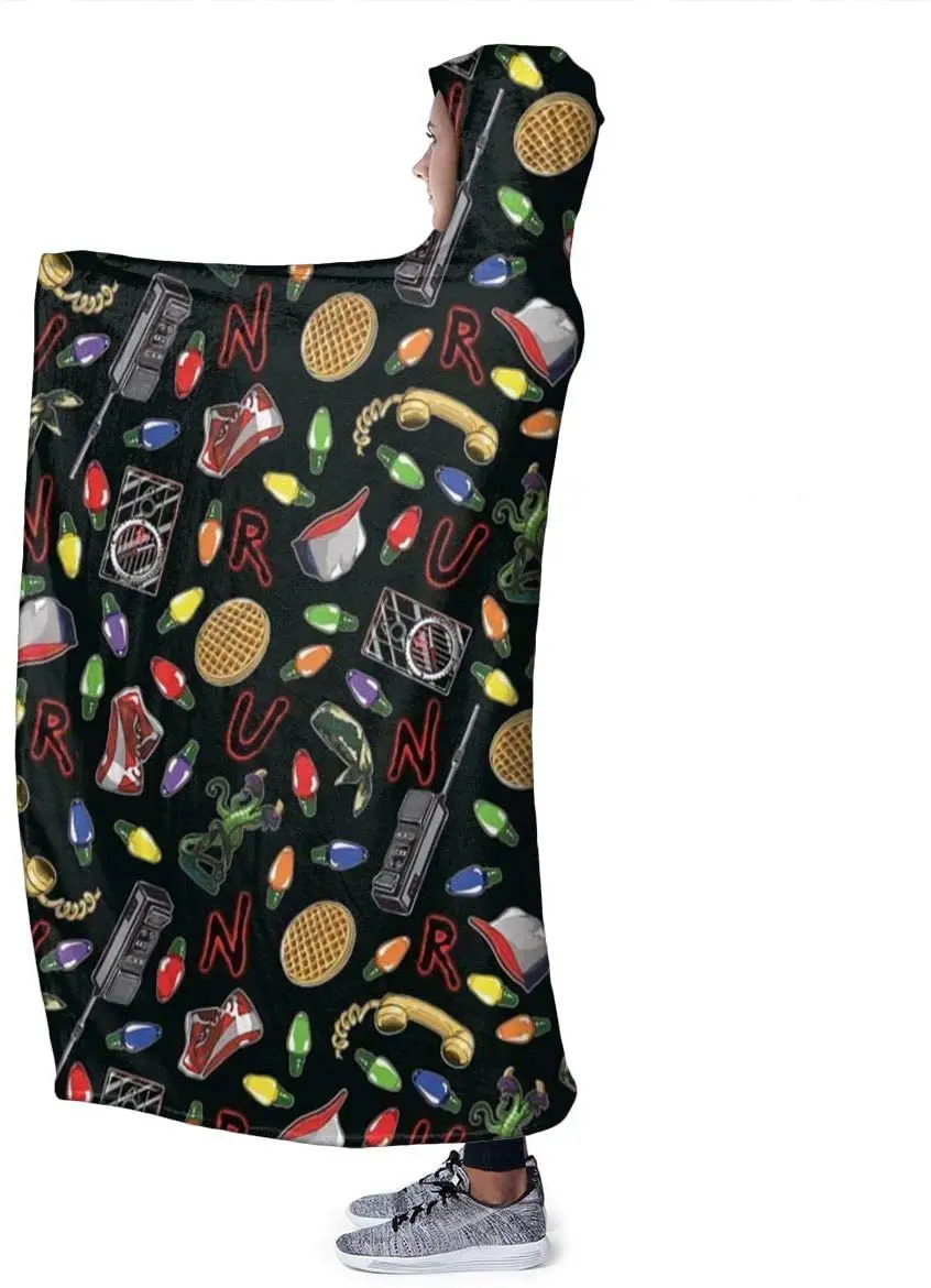 Фланелевое Одеяло с капюшоном очень странные дела | Пледы