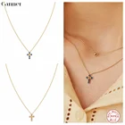 Ожерелье женское из серебра 925 пробы с кристаллом циркония