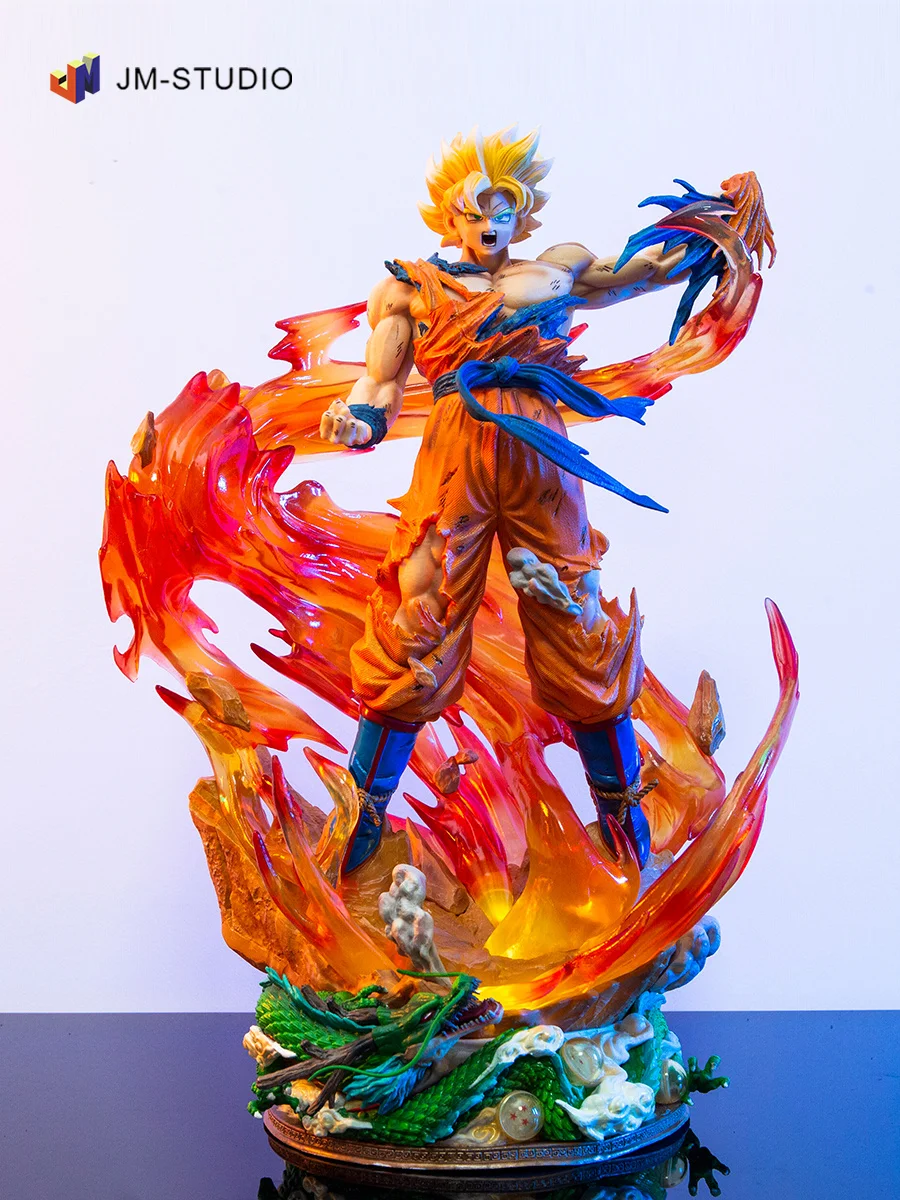 Dragon Ball Series Gk Ls Super Saiyan Sun Wukong 46 см Статуя Большая сцена Световая фигурка Фигурка
