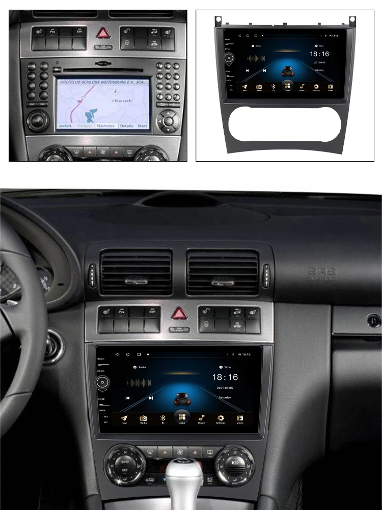 8-ядерный 8 + 128G DSP автомобильный радиоприемник стерео для Mercedes Benz C-Class W203/CLC W203