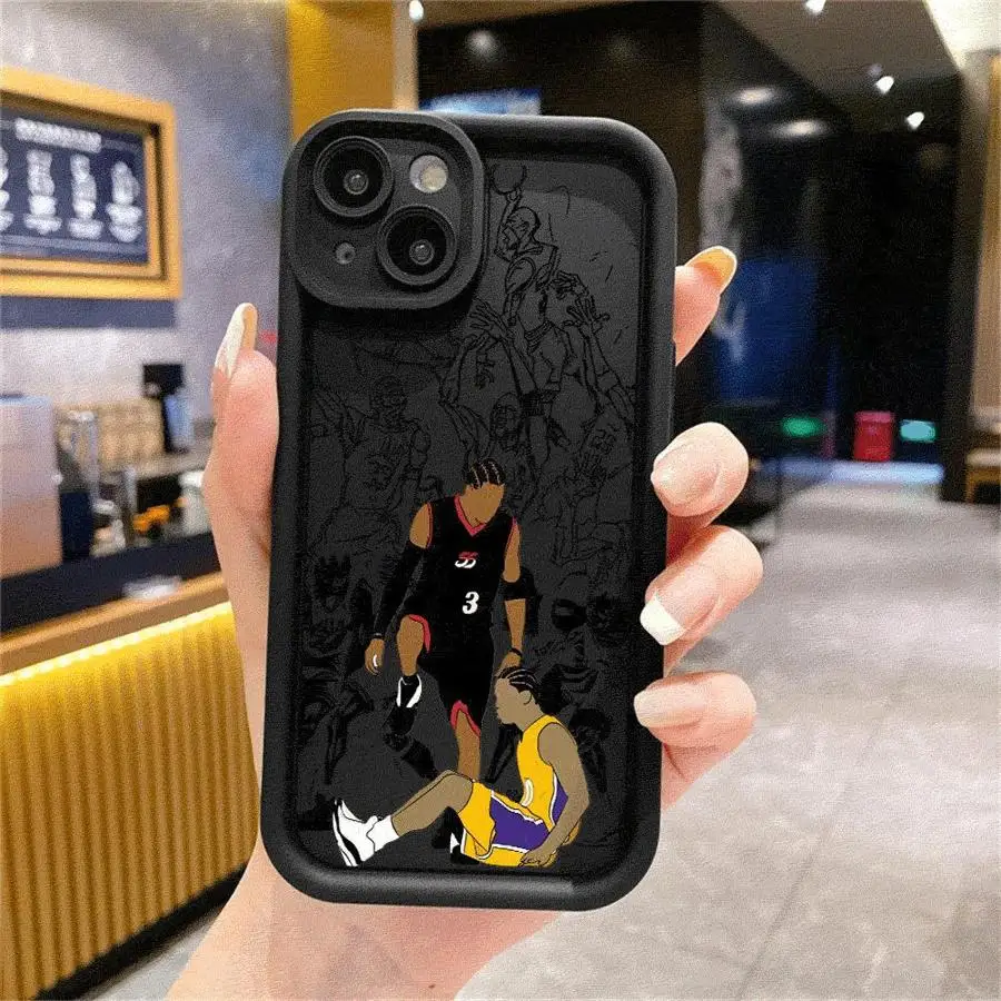 Basketball Phone Case for Apple iPhone 16 11 13 15 12 14 Pro Max 7 XR X XS Mini Plus 8 SE Silicone Cover