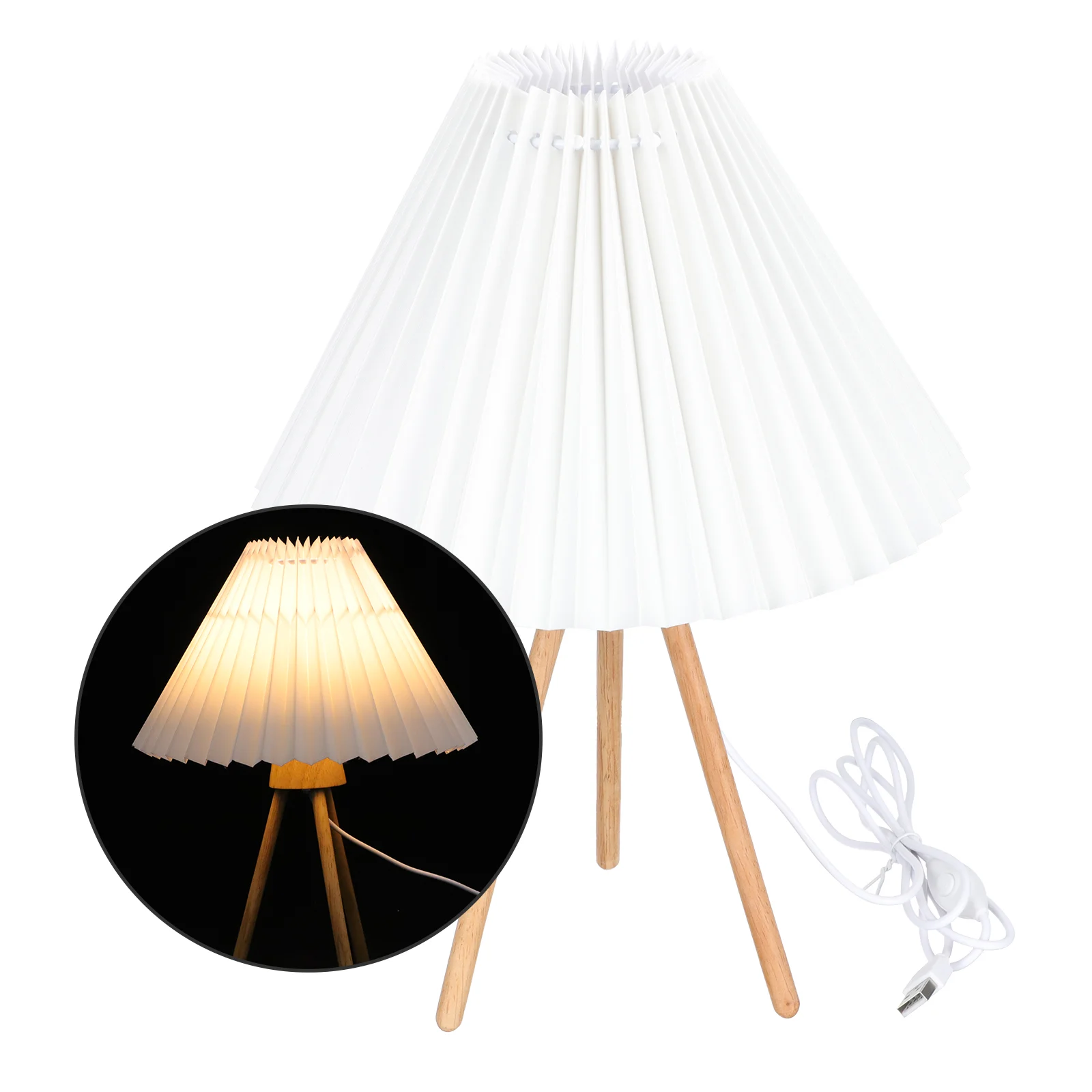 

Indoor Tabletop Exquisite Bedside Night Lamp Vintage Style Desk