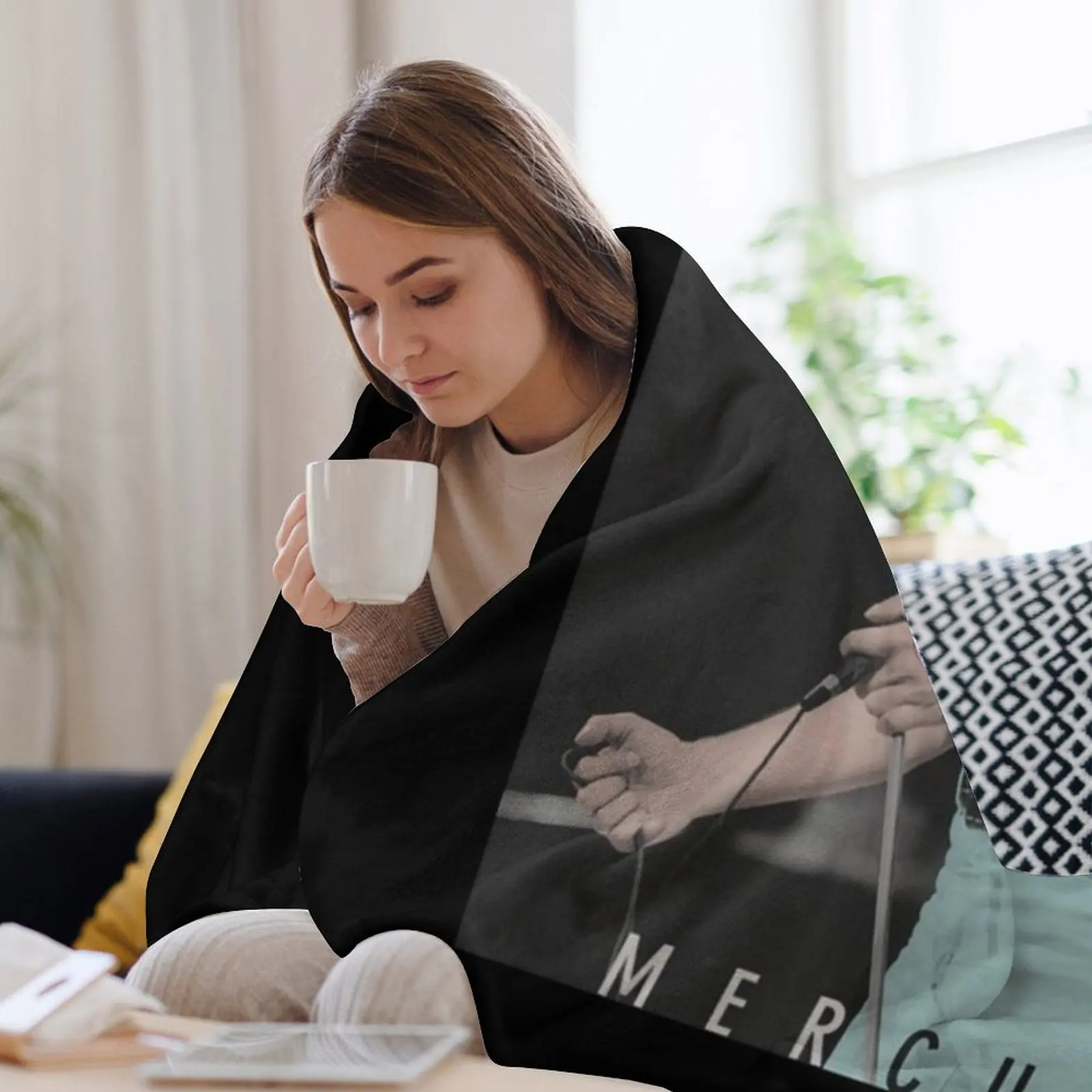 Плед Fréddie Мері с синими джинсами Live Icon роскошное утолщенное одеяло для дивана