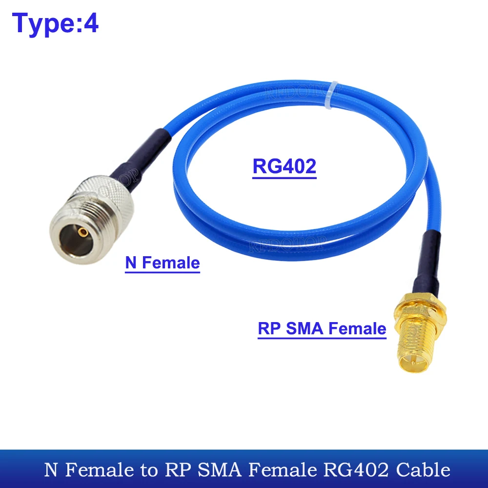 Разъем RG-402 N мама на SMA — Синий полужеллексный коаксиальный кабель RG402 RF