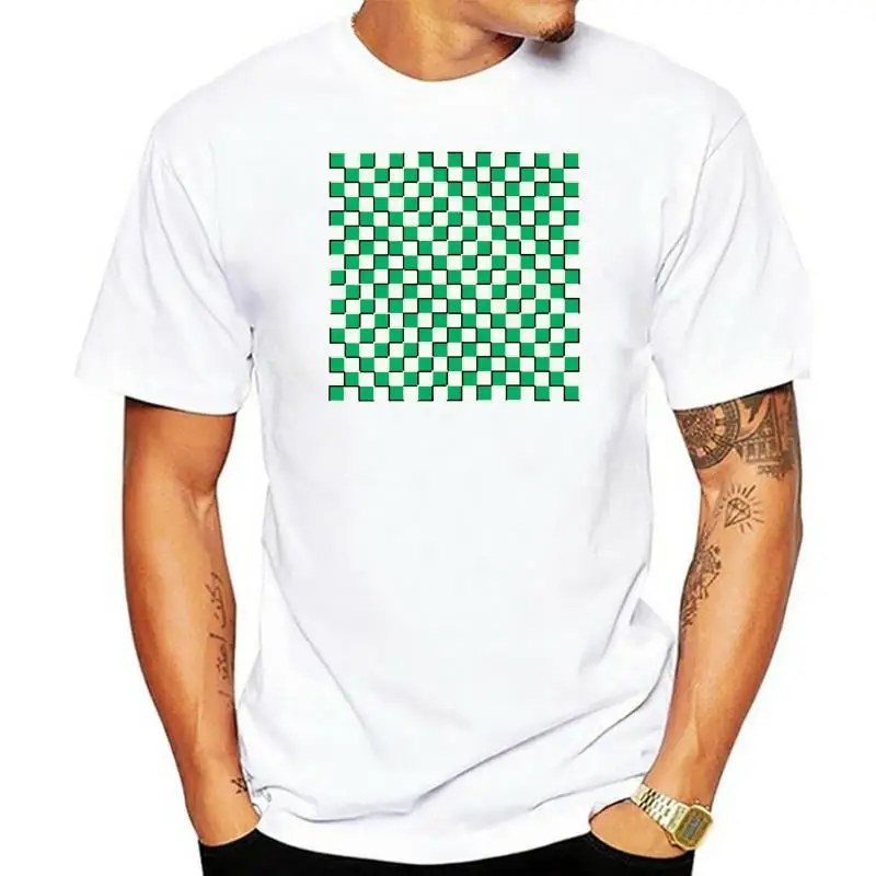 

Men T Shirt Optical Illusion T Shirt orange checkered tshirts Women T-Shirt