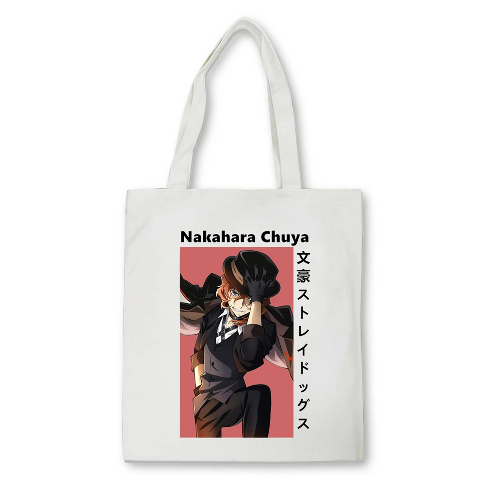 

Anime Bungou Stray Dogs Chuuya Nakahara Osamu Dazai Handbags Shoulder Bags Casual Shopping Girls Handbag Women Canvas Bag
