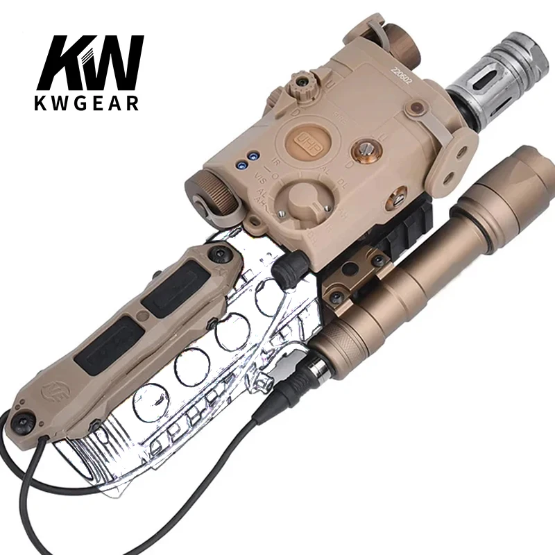 Фонарик с двумя переключателями красный зеленый синий белый