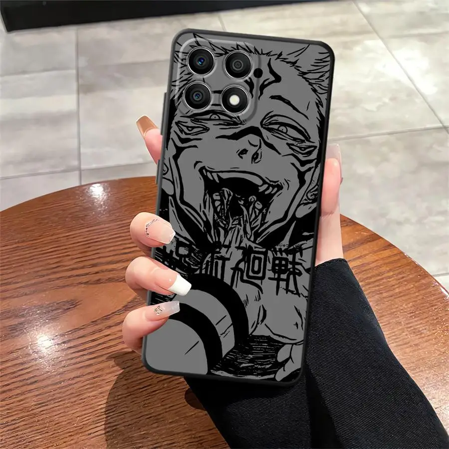 Фото Черный мягкий чехол для телефона Anime J-uju-tsus Ka-ise-ns для Honor X6 70 Magic5Lite 200 400 Lite X8 8X X7 X5b 90 X9a №5