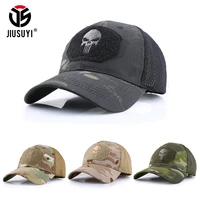 camouflage military tactical baseball cap outdoor hunting skull trucker hat mesh adjustable snapback sun visor caps mens womens
