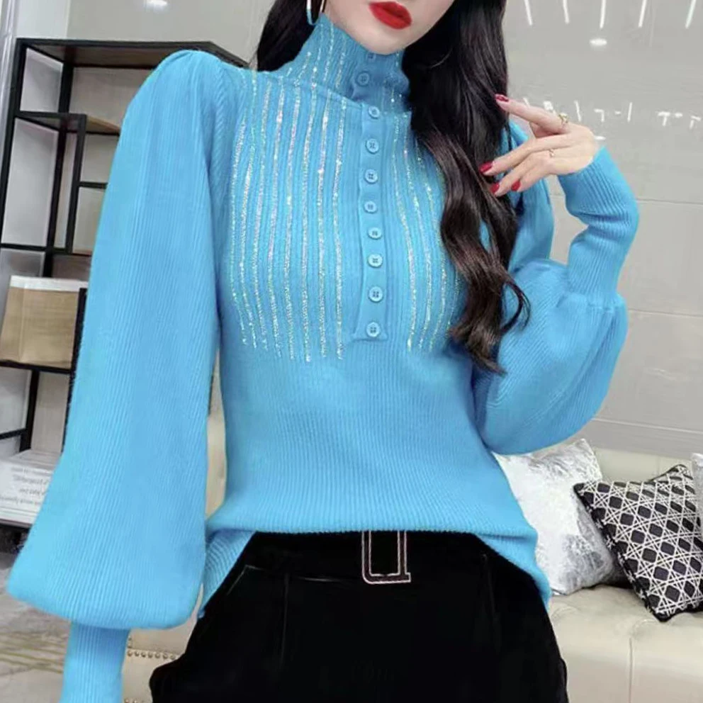 

Fashion Turtleneck Pullover Knitwear Women's Clothing Autumn and Winter 2022new Fashionable Long Sleeve Bottoming Shirt Top