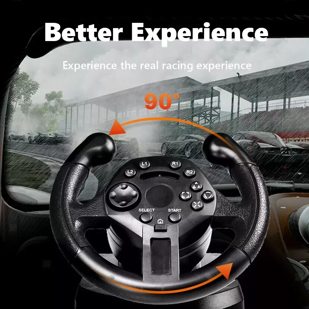 

Game Racing Steering Wheel for PS3 Vibration Joysticks Remote Controller Wheels Driving Gaming Handle for PS3/ (D-INP